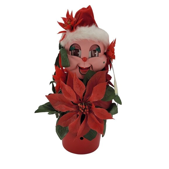 Telco Other - Vintage Talking Red Poinsettia Holiday Fun Telco Motion Activated 1998 - Read